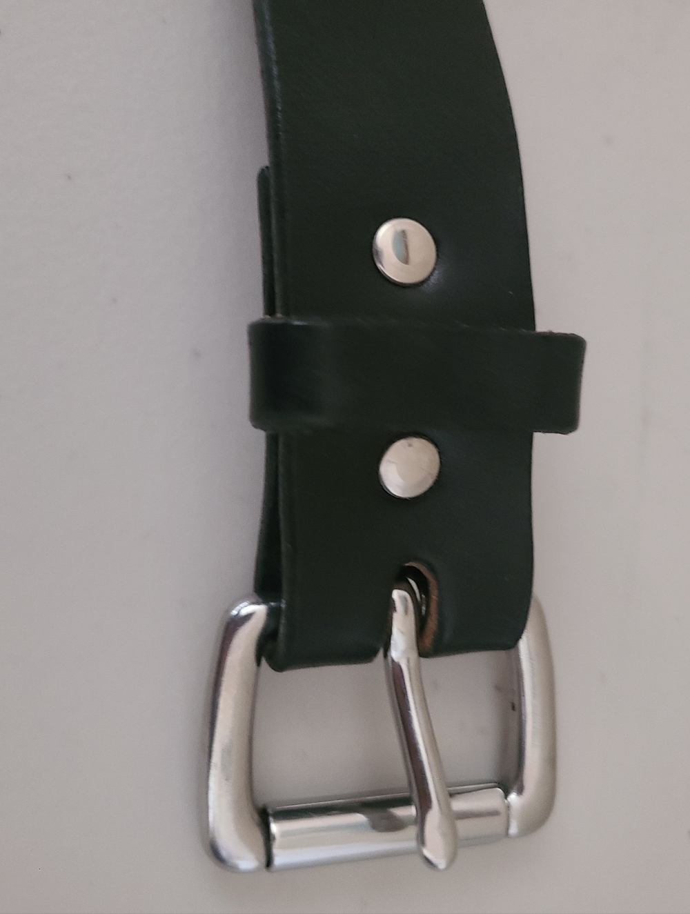c.c. filson genuine bridle leather belt black made in USA size 38 - Picture 2 of 5